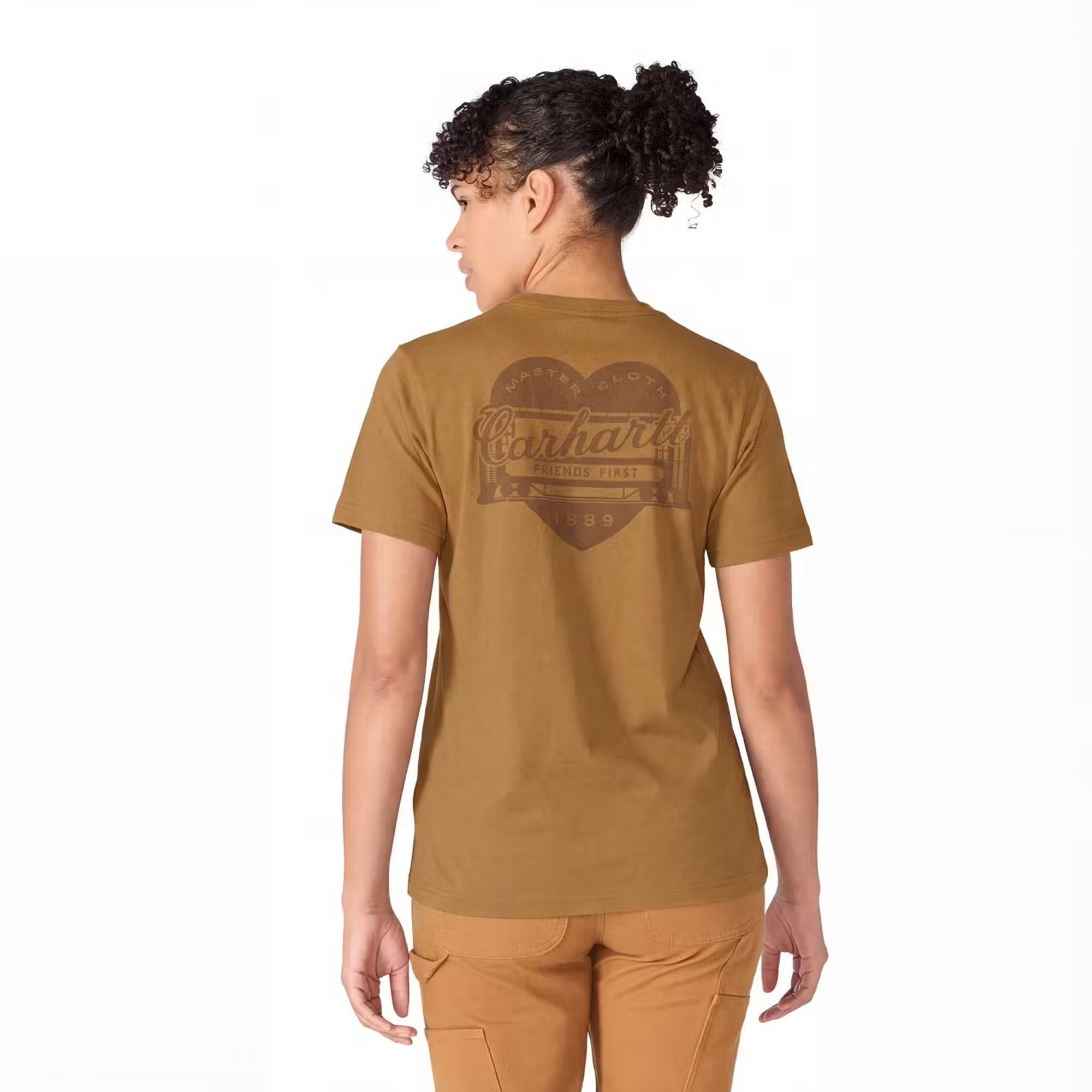 Carhartt Irvine Relaxed Heritage Heart Ženska majica rjava L Slika 2