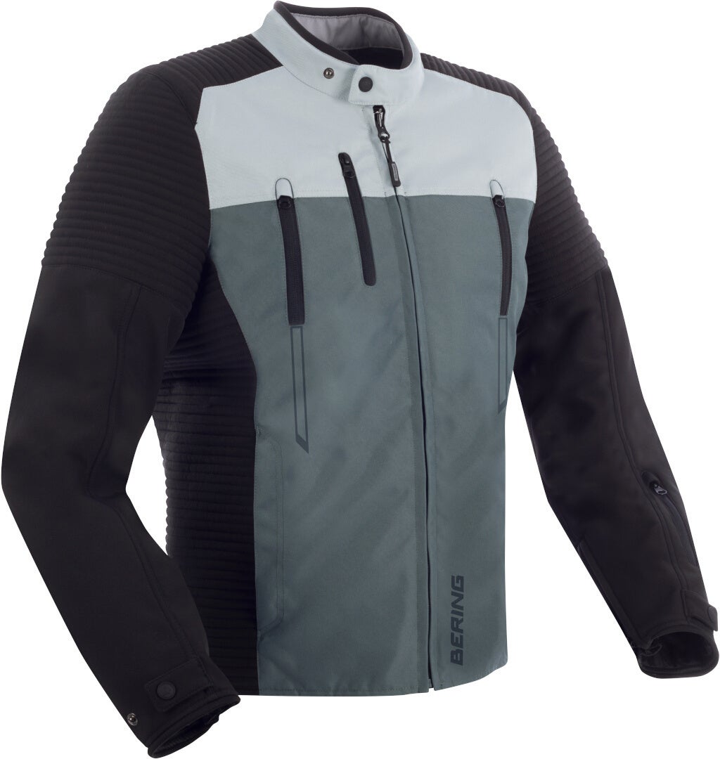 Bering Crosser wasserdichte Motorrad Textiljacke schwarz/grau XXL Abbildung 1