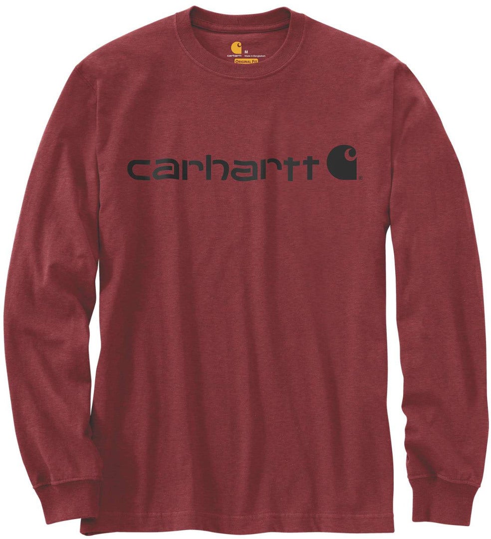 Carhartt EMEA Workwear Signature Graphic Core Logo 롱슬리브 짙은 붉은색 L 그림 1