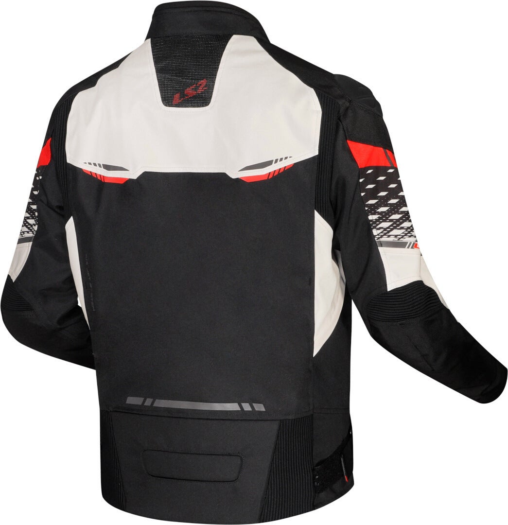 LS2 Apex Veste textile de moto imperméable Noir/Blanc/Rouge 3XL Figure 2