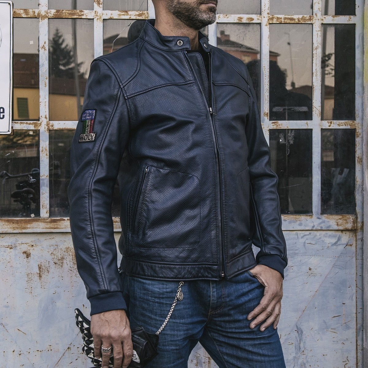HolyFreedom Due Motorcycle Leather Jacket dark blue XXL Figure 9