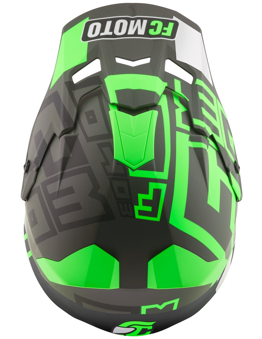 FC-Moto Merkur Flex Motocross hjelm sort/grå/grøn S Figur 7