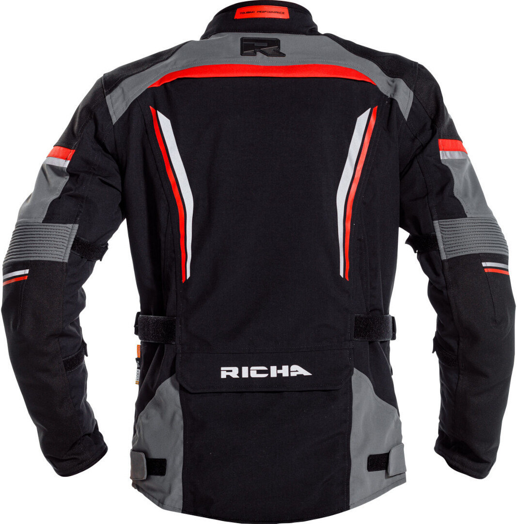 Richa Infinity 2 Pro Motorcykel tekstiljakke sort/grå/rød XL Figur 2
