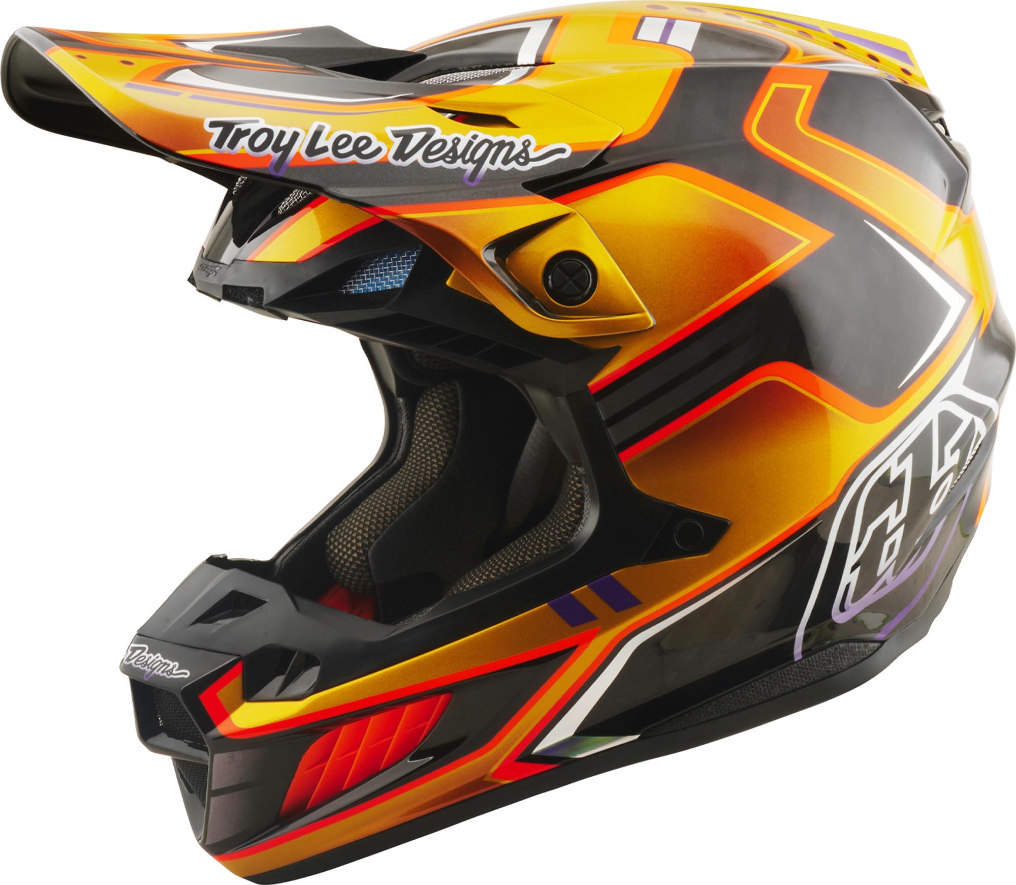 Troy Lee Designs SE5 Carbon MIPS Crest Capacete de Motocross Artigo principal Figura 1