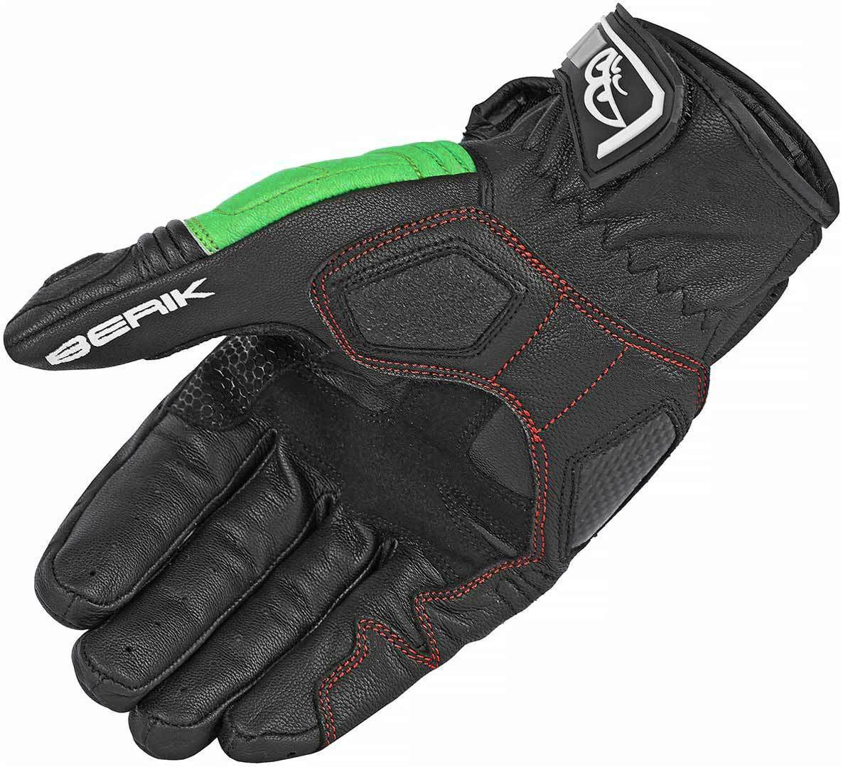 Berik NexG Mănuși de motocicletă Negru/Alb/Verde S Figura 4