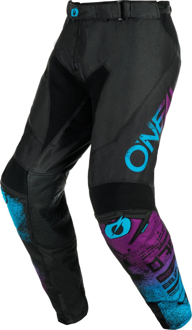 Oneal Mayhem Scarz Motocross bukser sort/blå/lilla 32 Figur 1