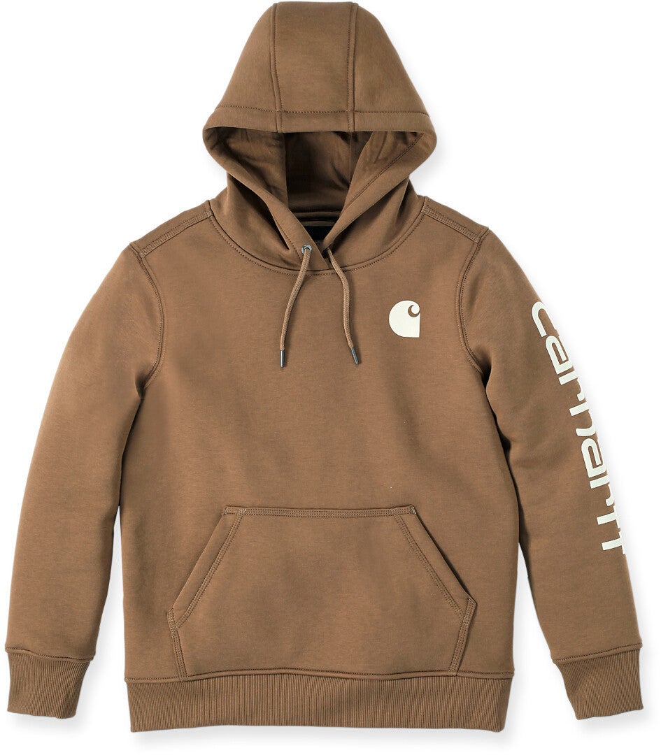 Carhartt Clarksburg Logo Sweat à capuche pour dames Marron M Figure 1