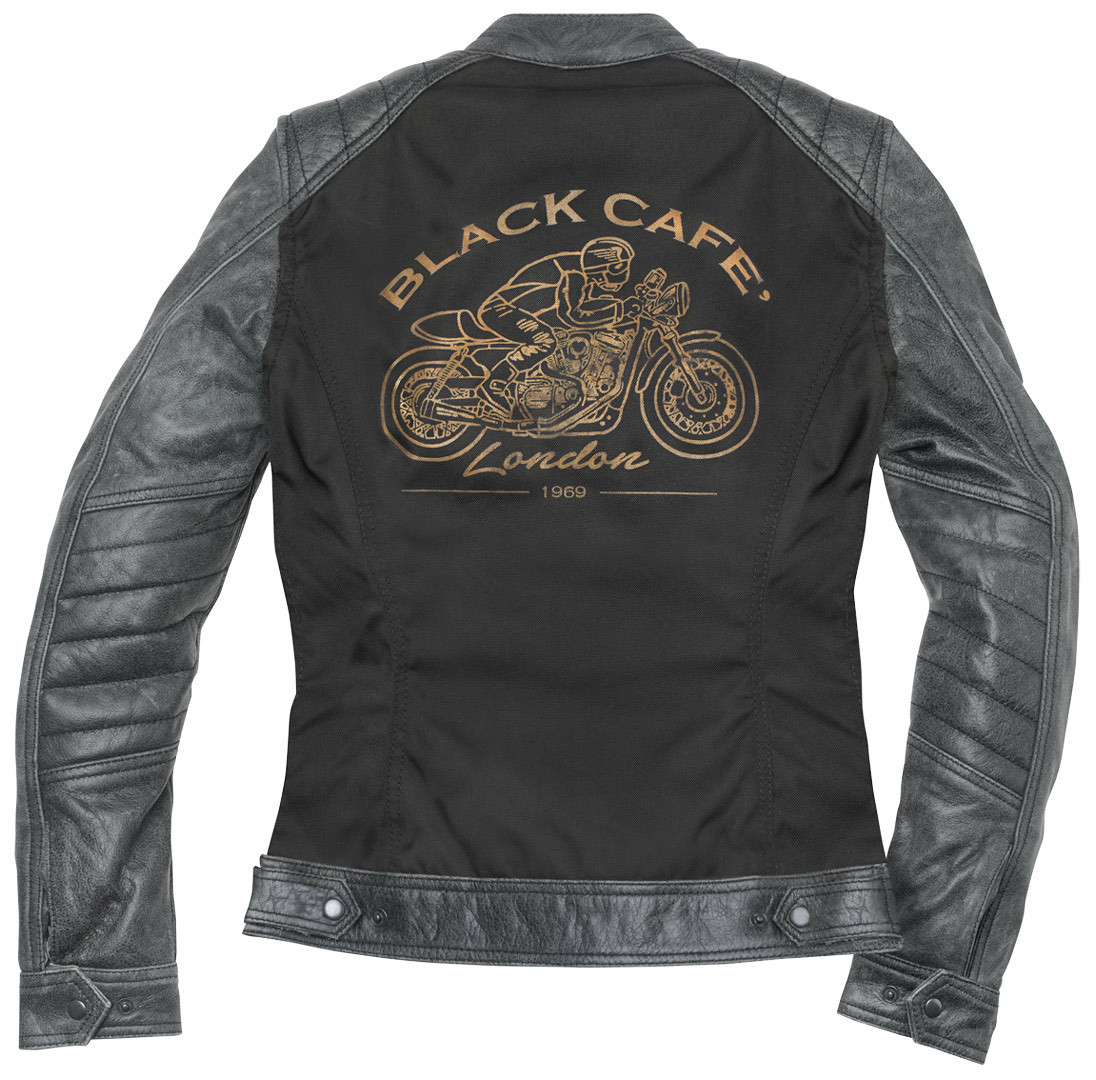 Black-Cafe London Johannesburg Damer Motorcykel Läder / Textiljacka XL Figur 3