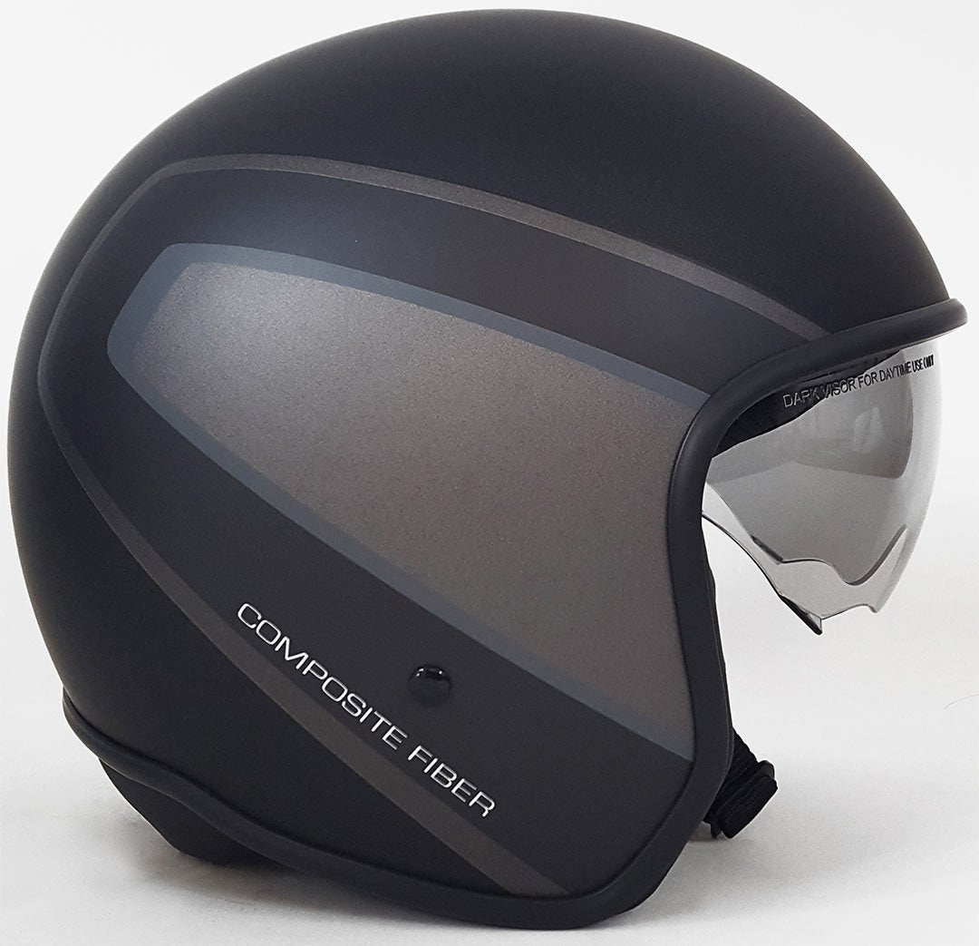MOMO Raptor Casco jet nero opaco / Dark Silver M (57) Figura 4