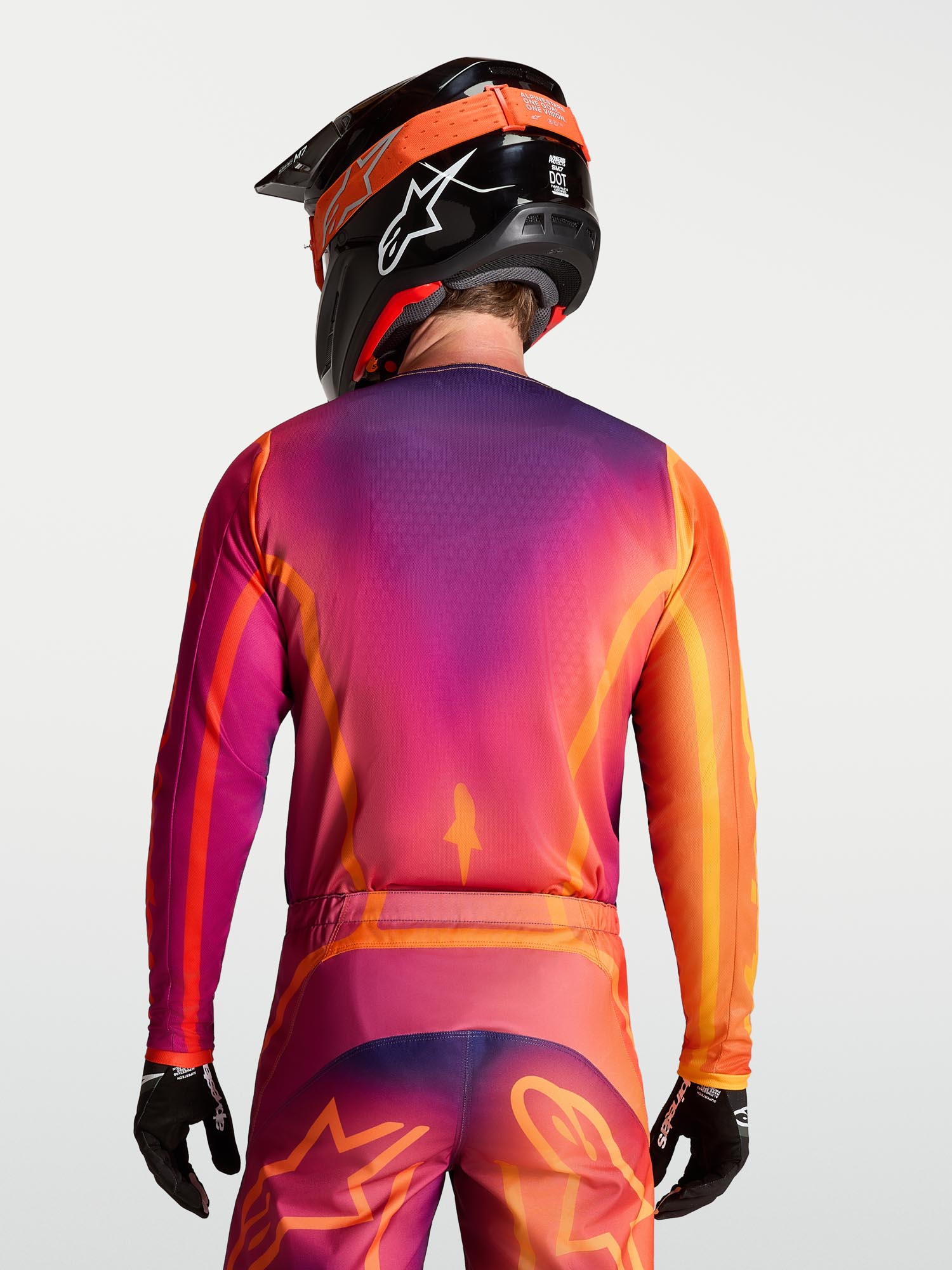 Alpinestars Fluid Kepler Motokrosový dres fialová/oranžová XL Obrázek 11
