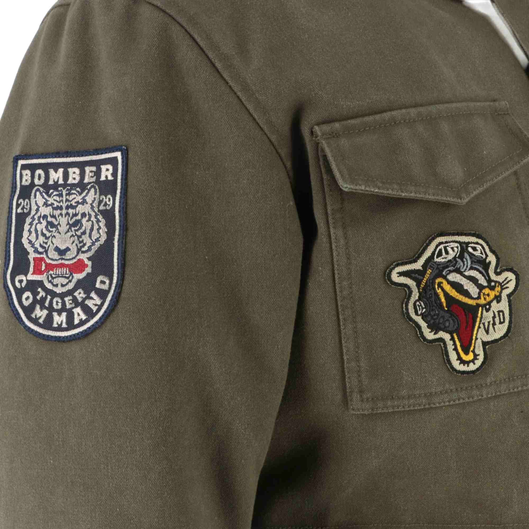 Von Dutch X Helstons Warrior Blouson textile de moto Vert XL Figure 6