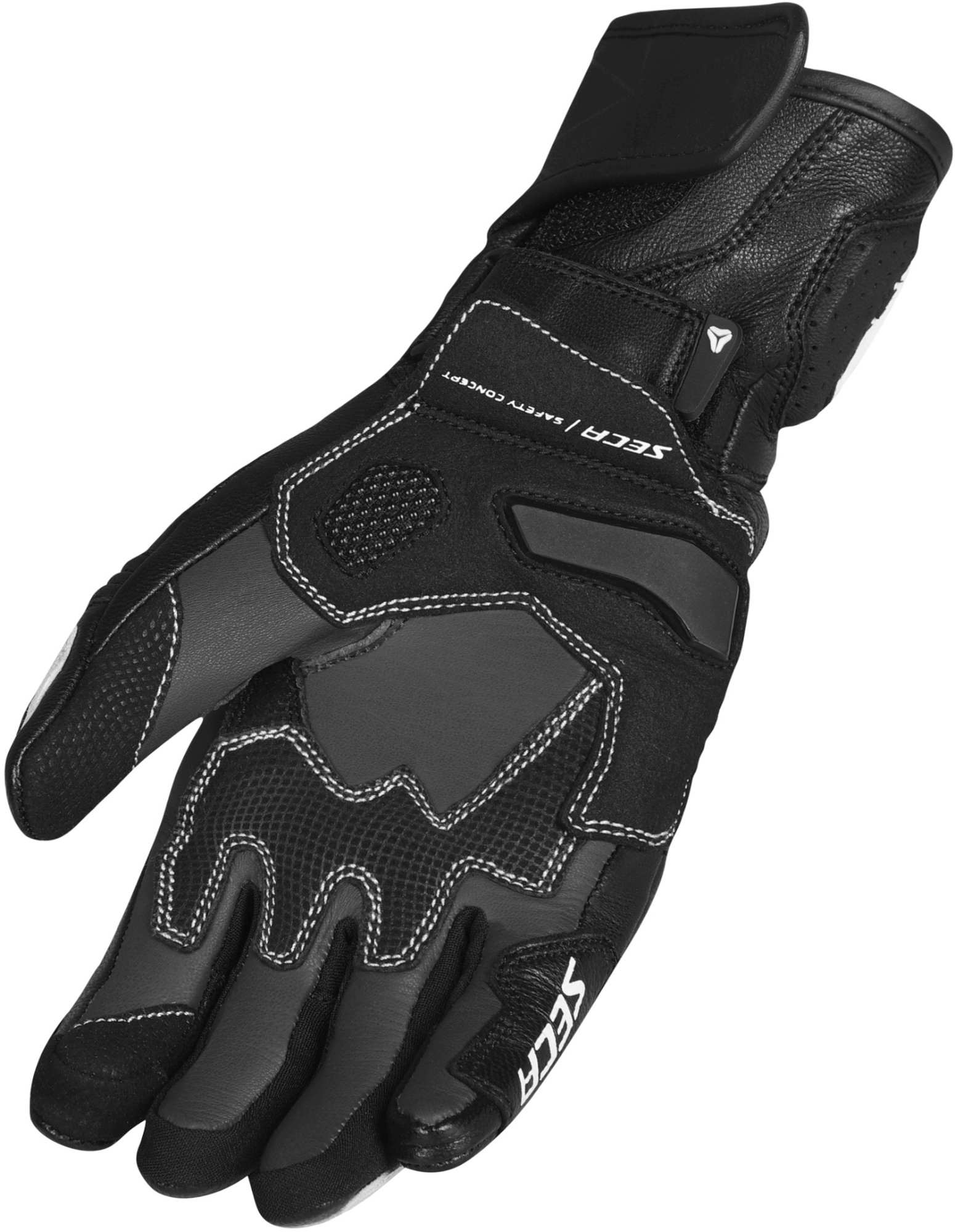 Seca Atom Dame motorcykel handsker Sort/hvid M Figur 3