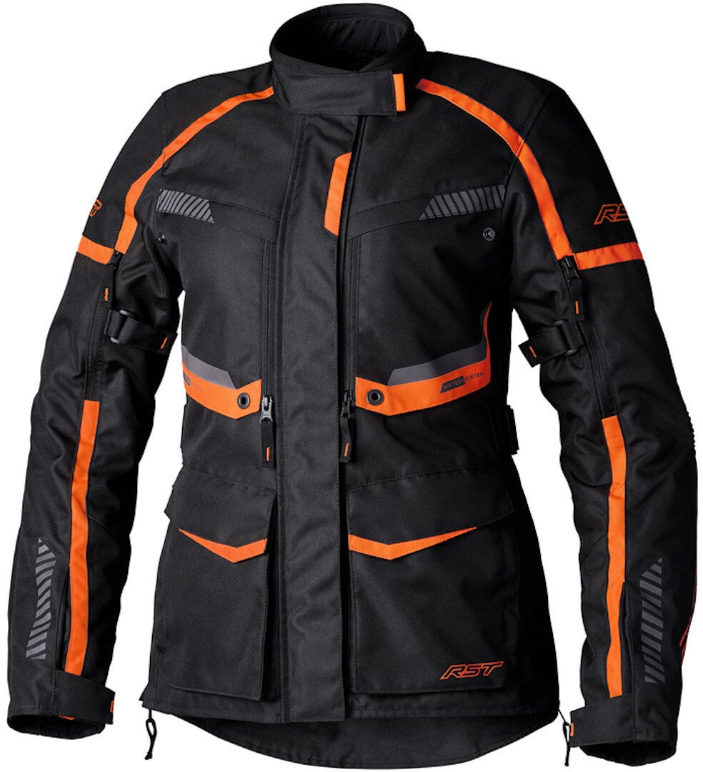 RST Maverick Evo Damen Motorrad Textiljacke schwarz/orange M Abbildung 1