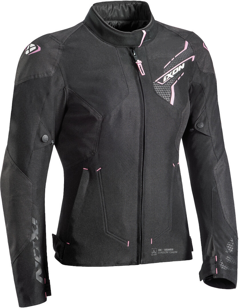 Ixon Luthor Damer motorcykel textil jacka Svart/rosa XS Figur 1