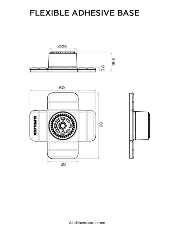 Quad Lock Flexibel självhäftande bas 360 Figur 3