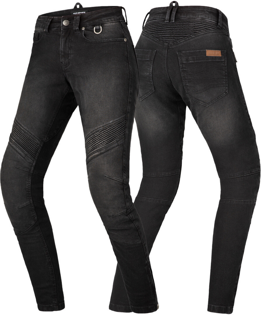 SHIMA Jess Damer Motorcykel Jeans svart 26 L34 Figur 3