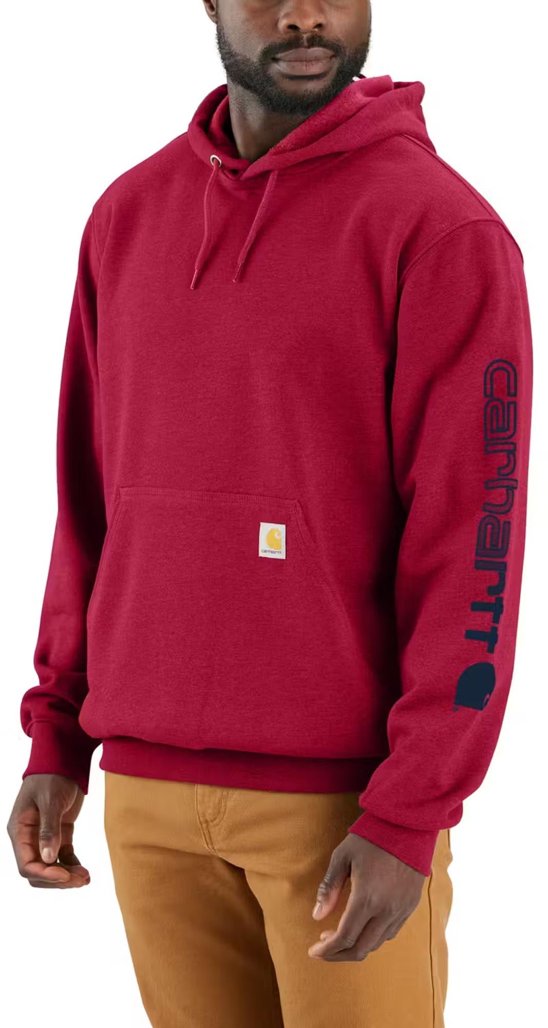 Carhartt Iconic K288 Logo Sweatshirt Mørkeblå/rød XS Figur 2