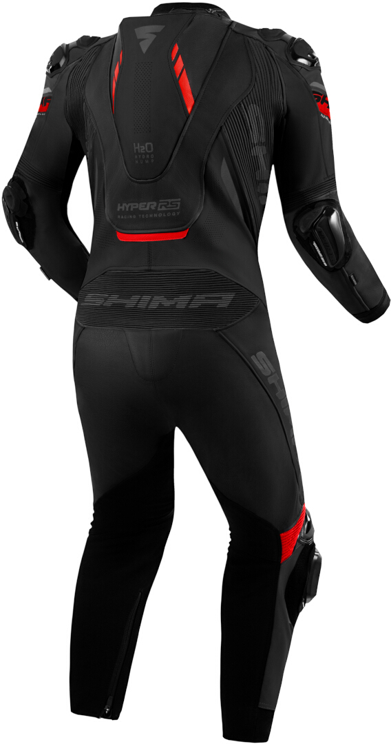 SHIMA Hyper RS perforated One Piece Motorcycle Leather Suit black/red 50 Figure 2