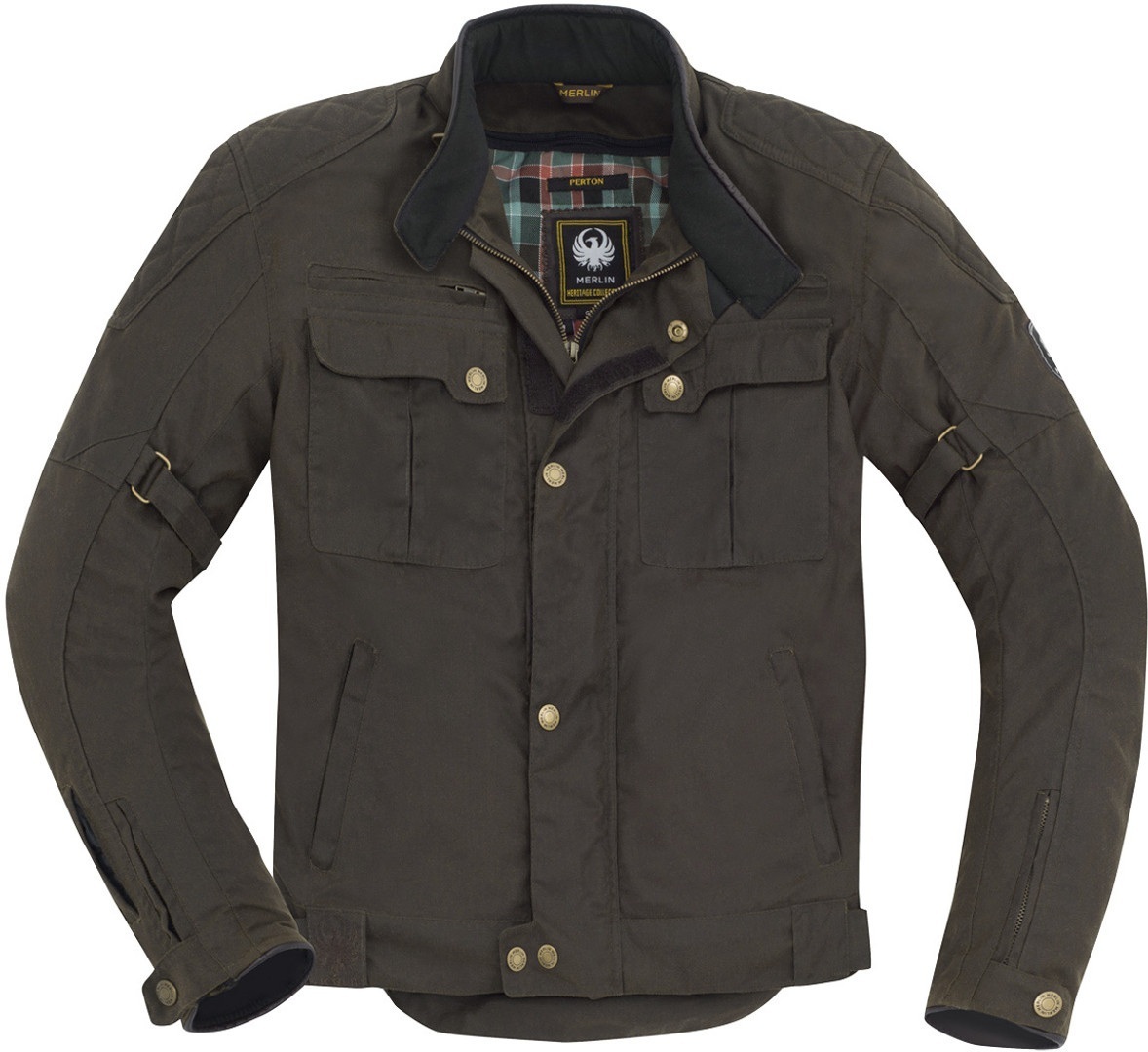 Merlin Perton Motorcycle Waxed Jacket brown 4XL Figure 3