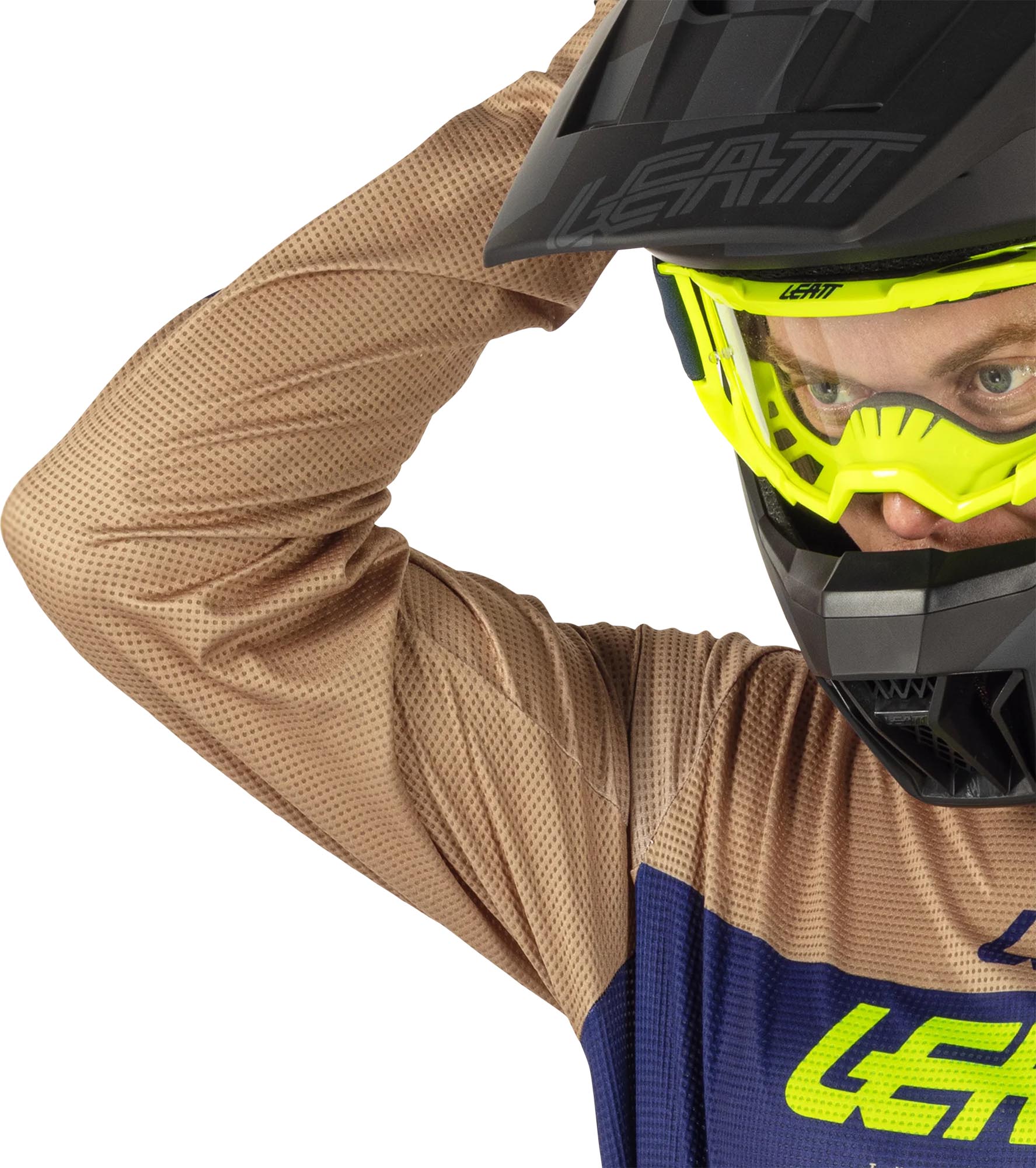 Leatt Moto 3.5 Duo Motocrosstrøje blå/brun M Figur 4