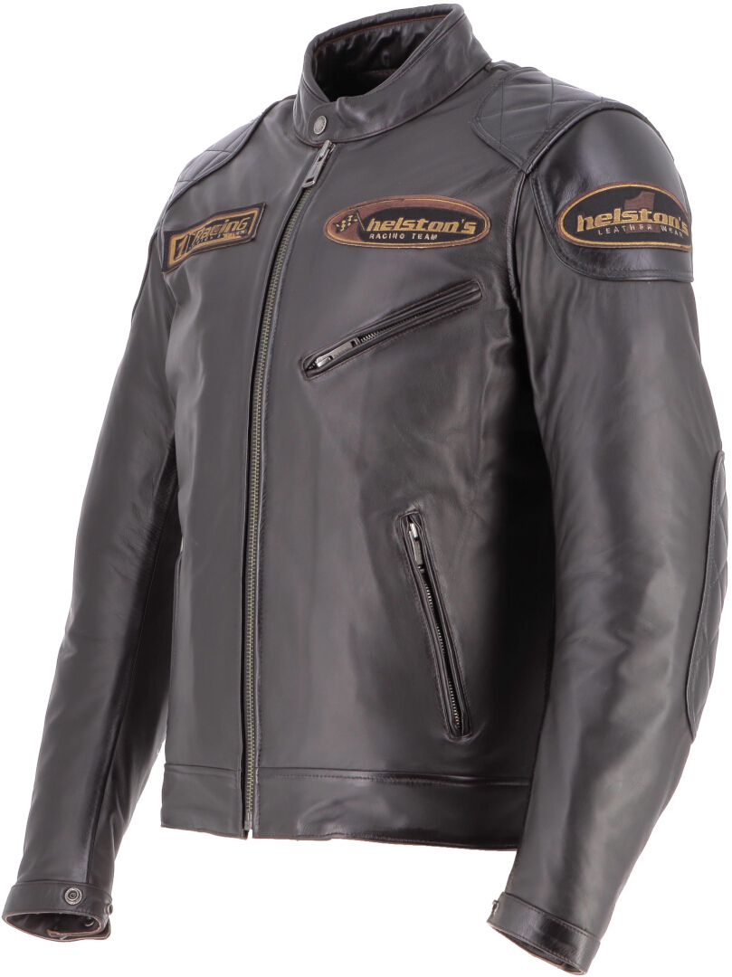 Helstons Trevor Motorcycle Leather Jacket brown/black M Figure 4