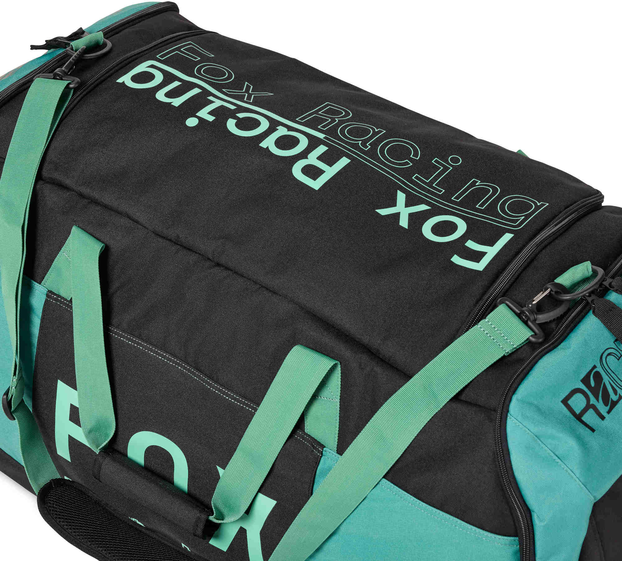 FOX Podium 180 Race Spec Duffle Geantă de echipament Negru/turcoaz Figura 3