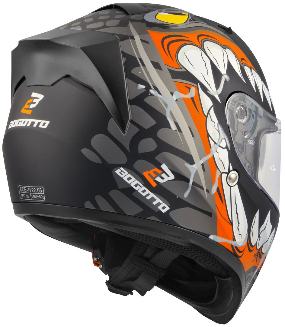 Bogotto V128 Naga Hjelm sort mat/orange M Figur 3
