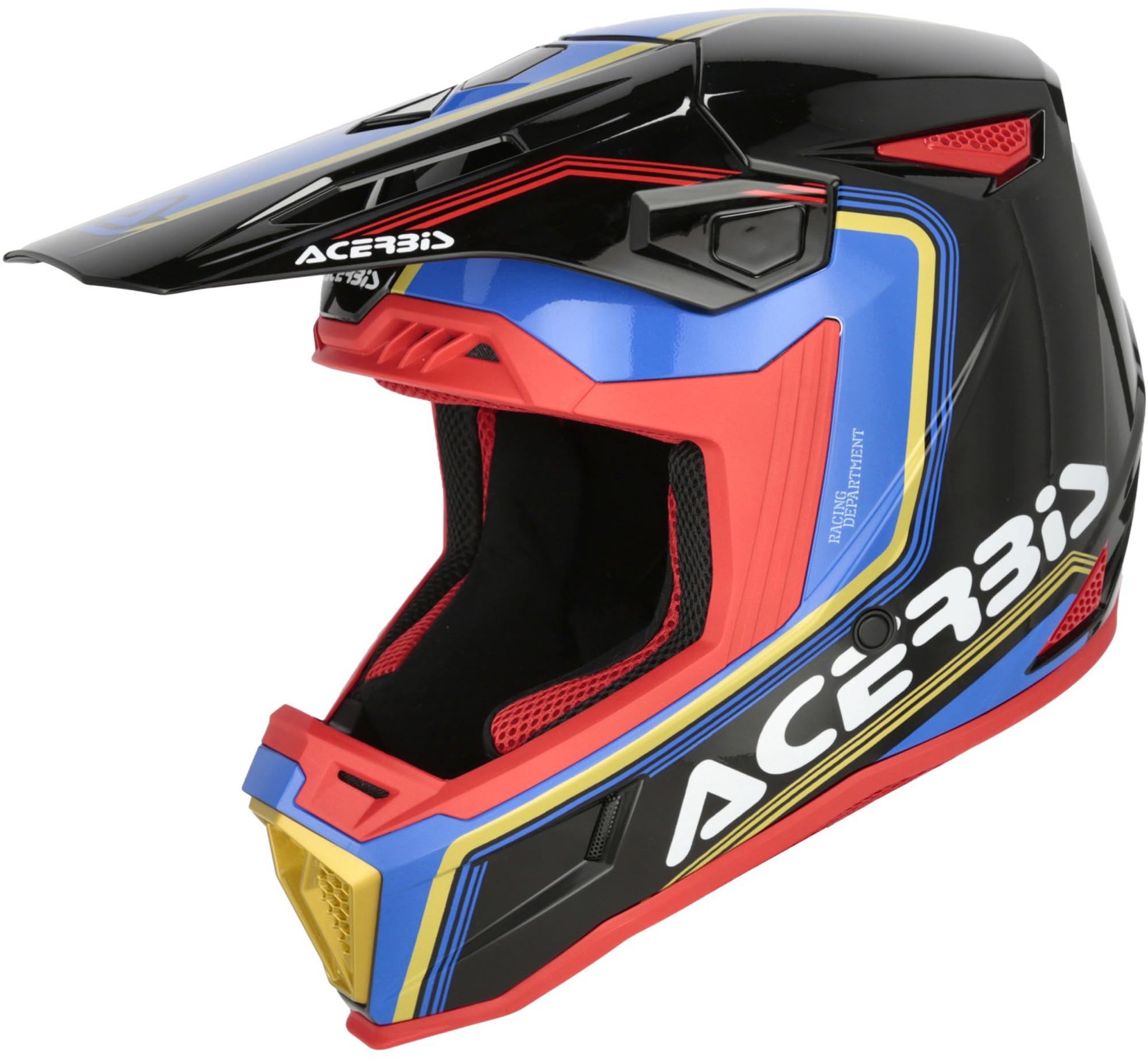 Acerbis Whoops Logo Motocross Helm schwarz/blau/rot/gold/weiß XL (61/62) Abbildung 1
