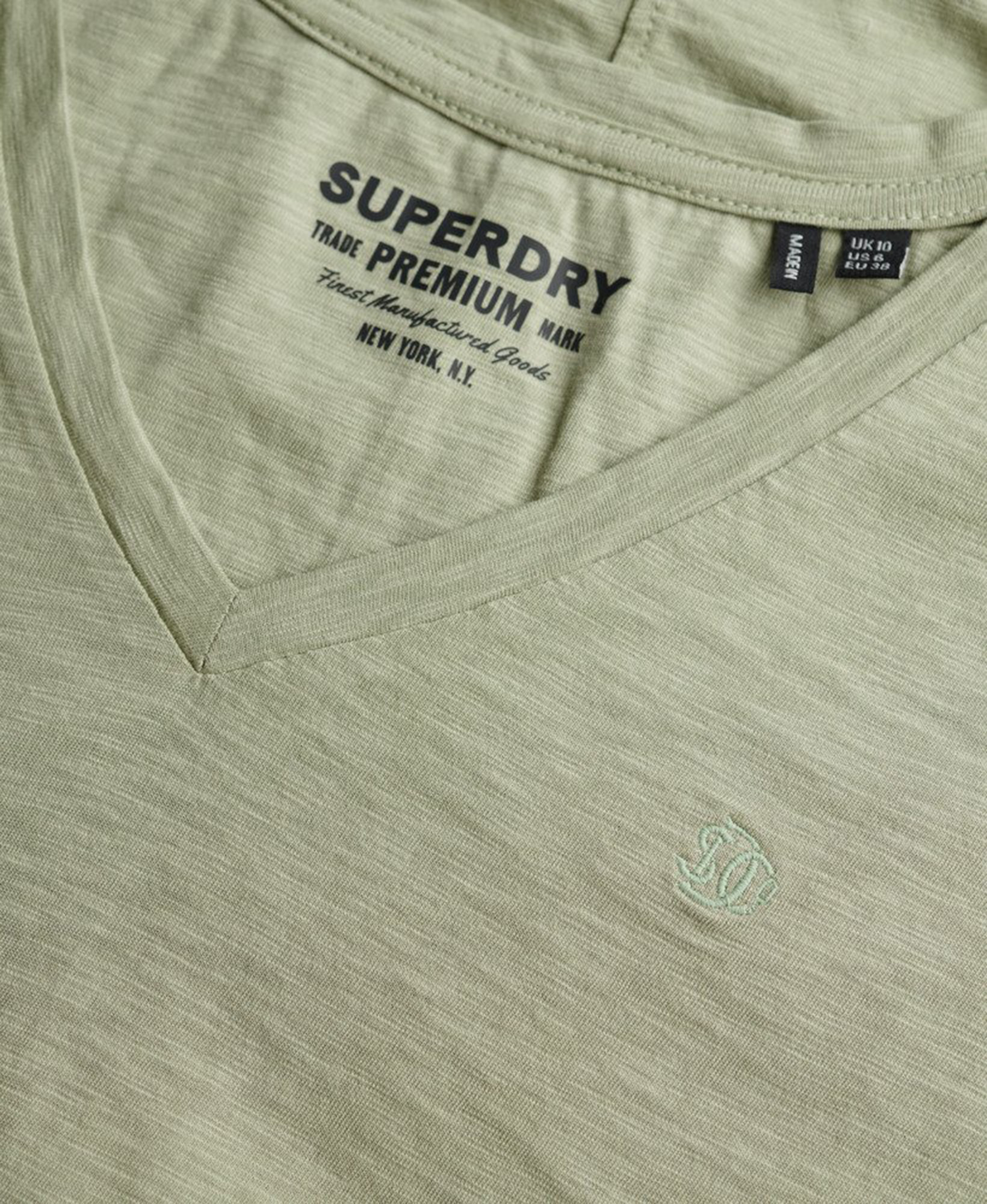 Superdry & Co Studios Slub レディースTシャツ 緑 10 図2