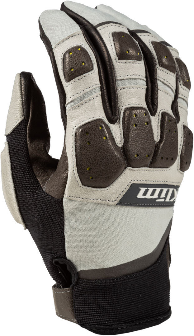 Klim Dakar Pro Motorradhandschuhe hellgrau M Abbildung 1