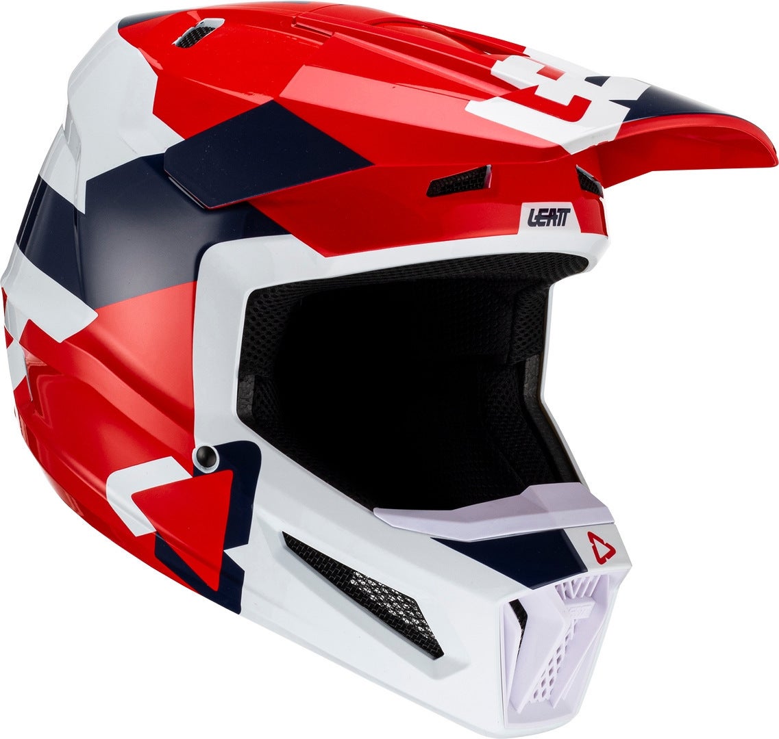 Leatt 2.5 Tricolor Motocross Helmet white/red/blue M (57/58) Figure 5