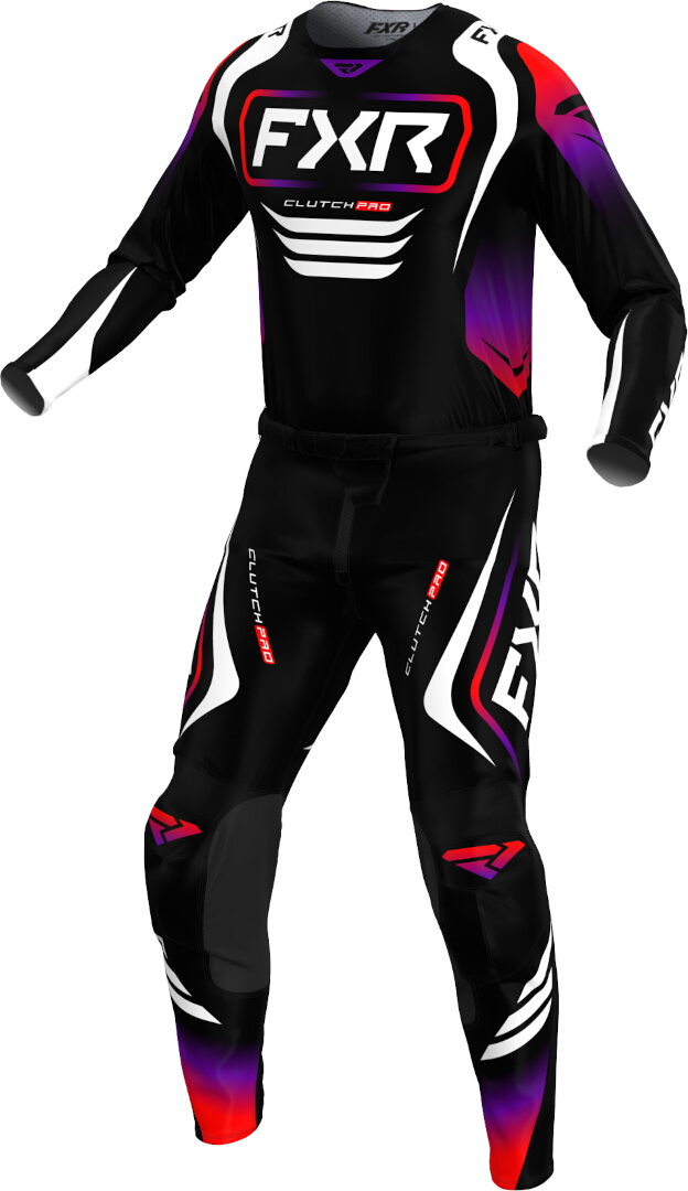 FXR Clutch Pro 2025 Tricou de motocross Negru/Mov/Roșu/Alb M Figura 3