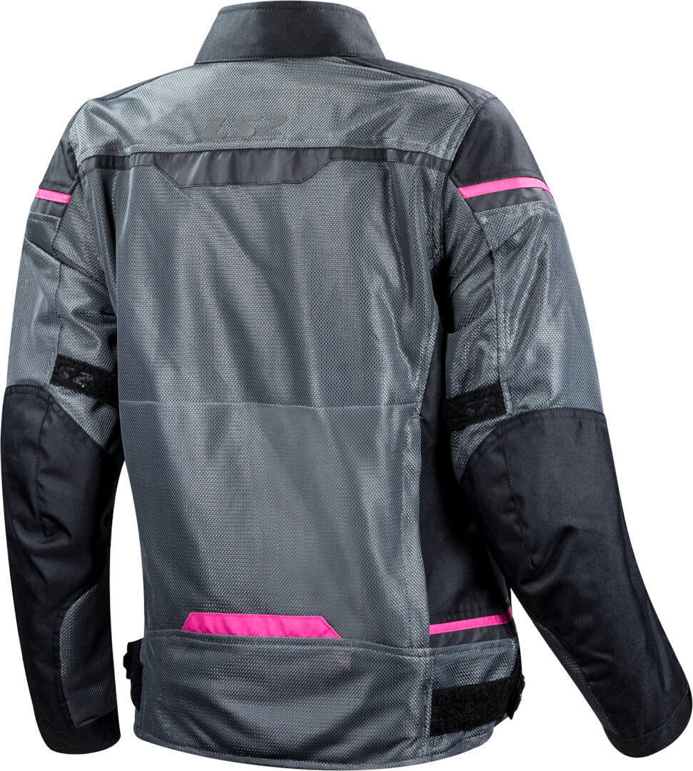 LS2 Riva imperméable dames moto textile veste Noir/Gris/Rose 4XL Figure 2