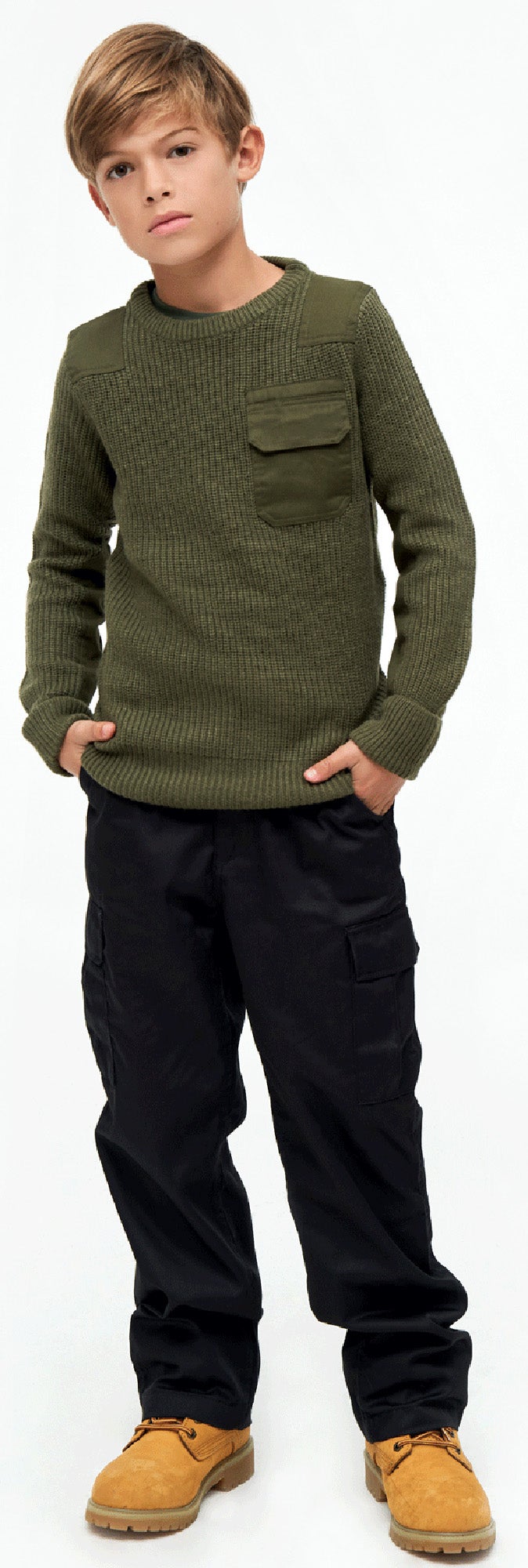Brandit BW Dziecięcy sweter olive 134-140 Rysunek 5