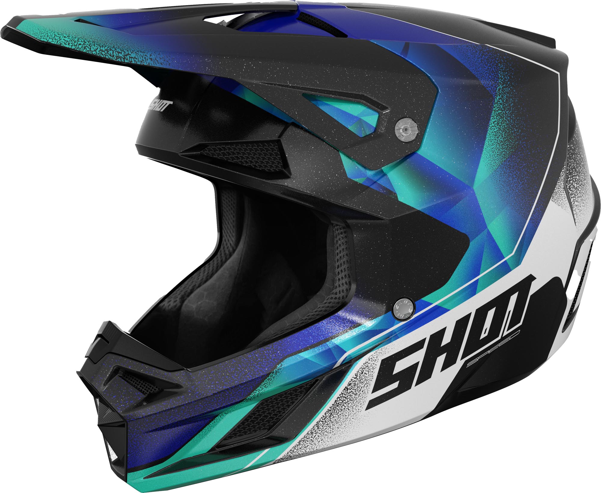 Shot Speed Olymp Cască de motocross Albastru/Alb M (57/58) Figura 1
