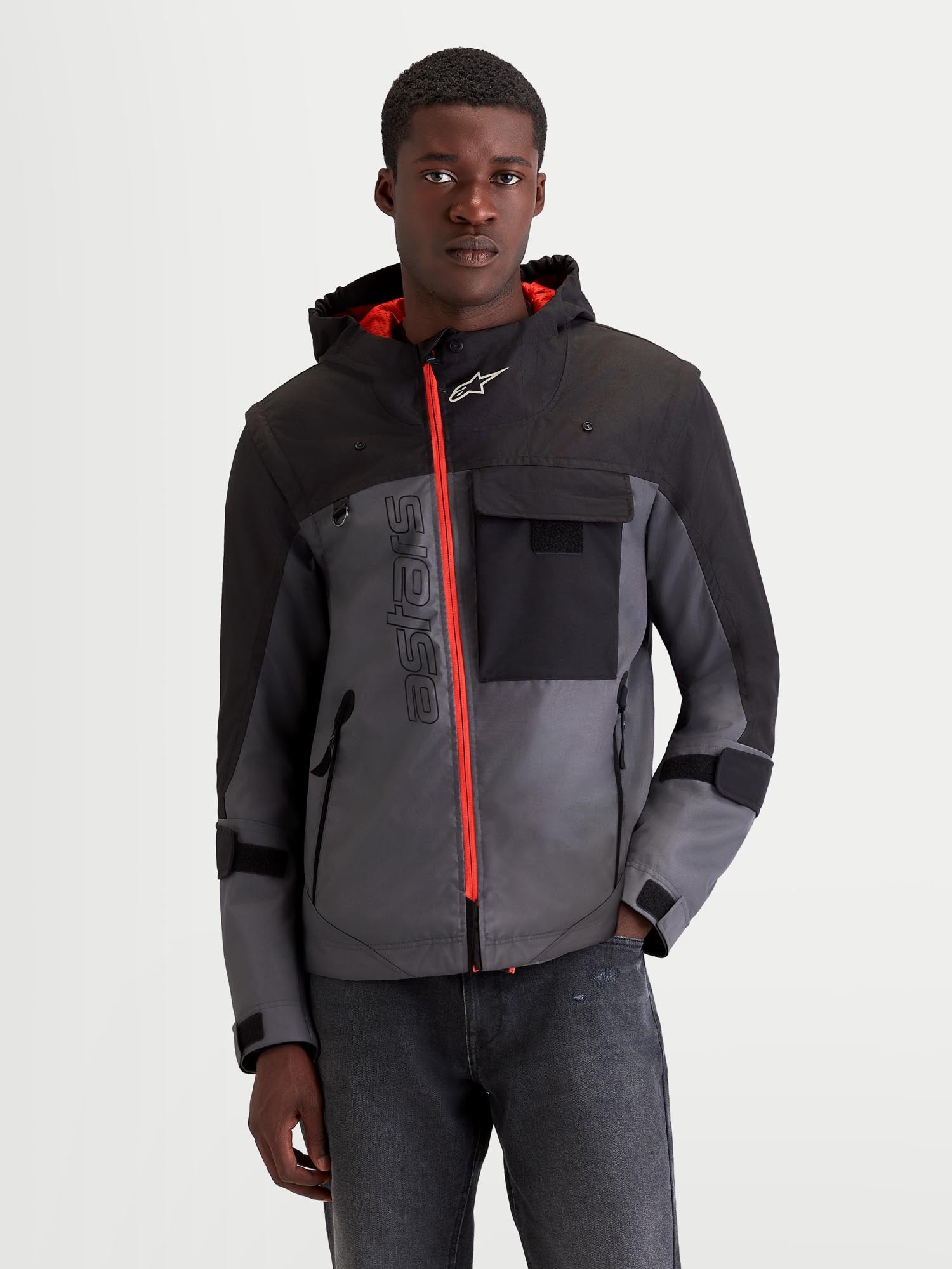 Alpinestars Morfex Parka Nepromokavá textilní bunda pro motocykl Černá/šedá 2XL Obrázek 3