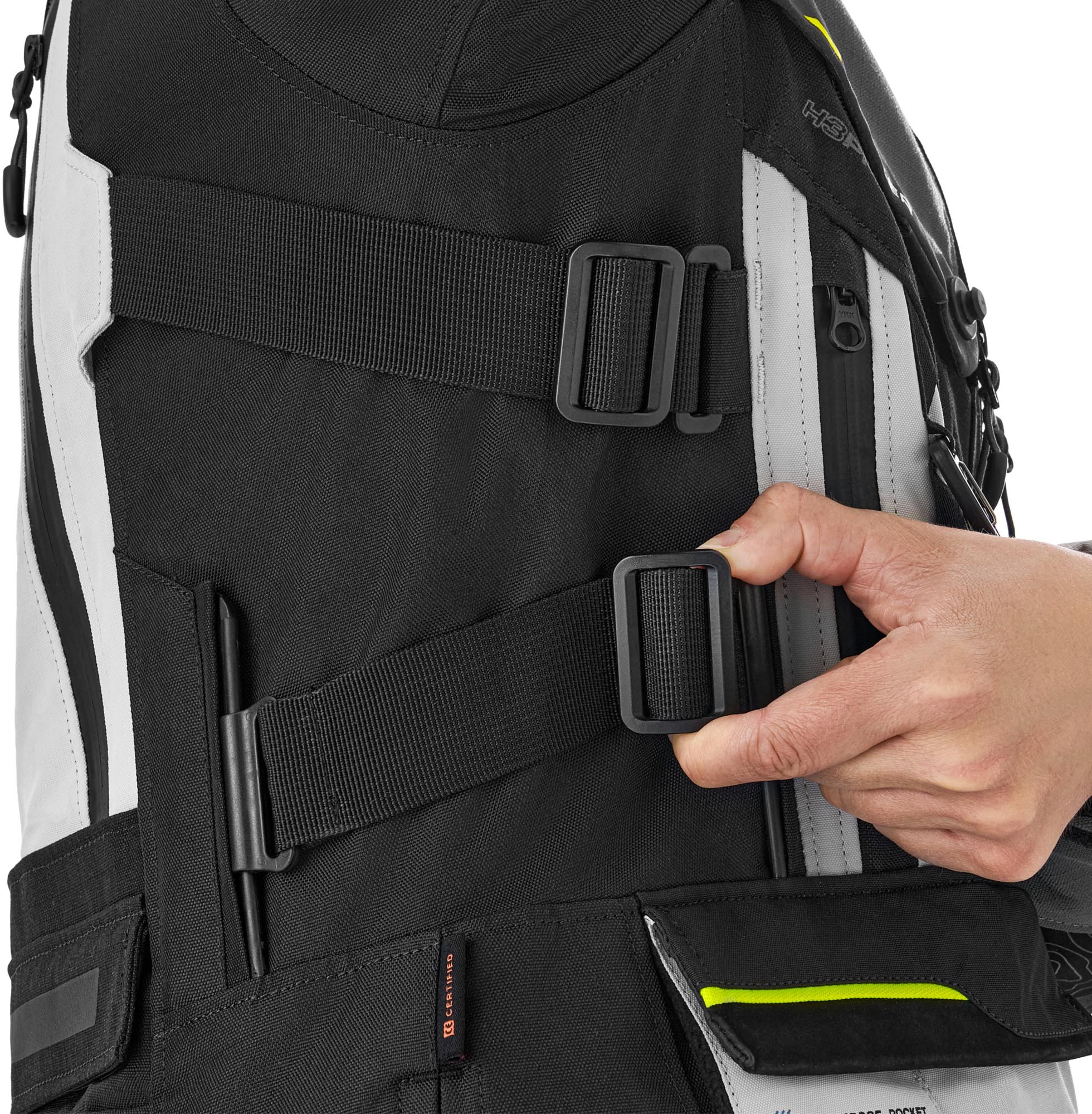 SHIMA Tracker Damer motorcykeltextiljacka vit/grå/gul XL Figur 9