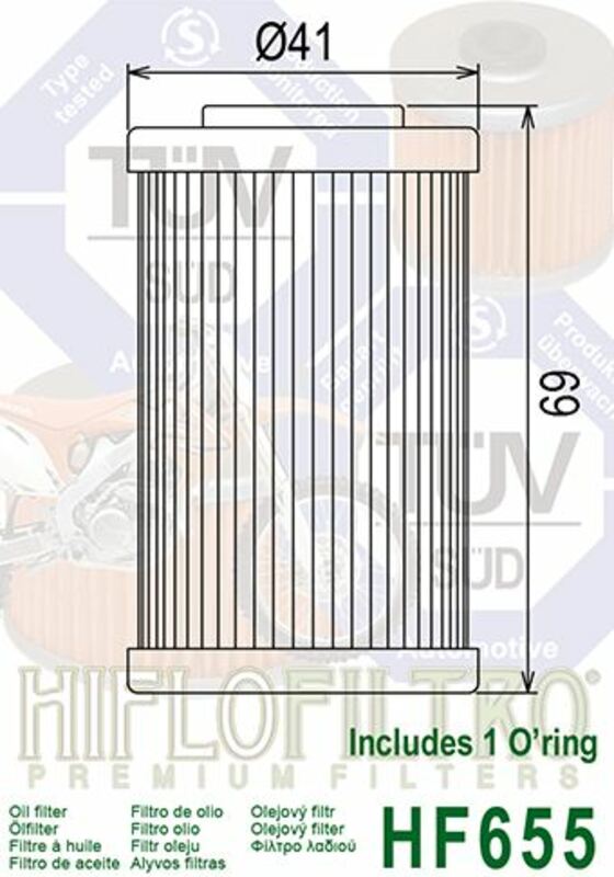 Hiflofiltro Oljefilter - HF655 Figur 3