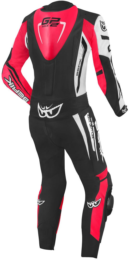 Berik Monza Dames Eendelige Motorfiets Lederen Pak zwart/wit/roze 48 Figuur 2