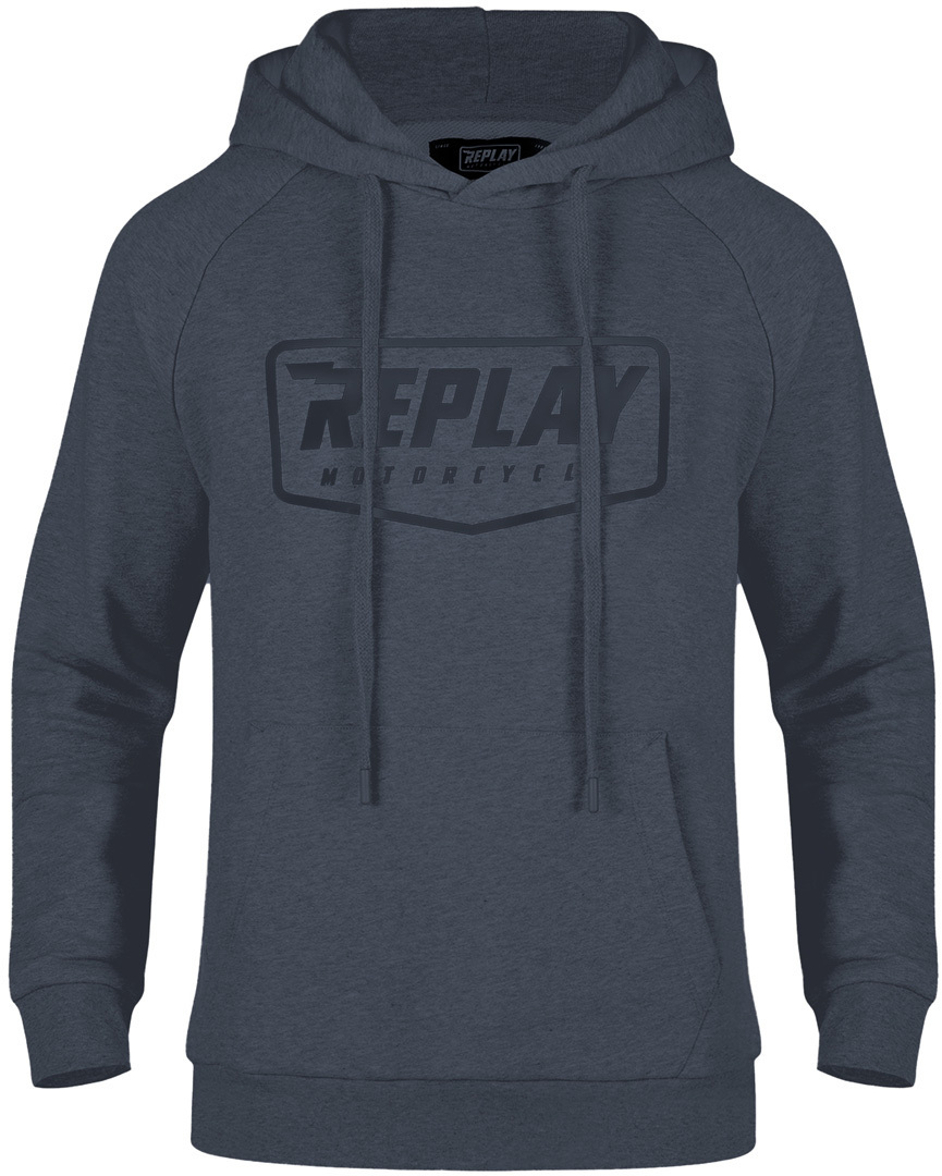 Replay Logo Capuche bleu L Figure 1