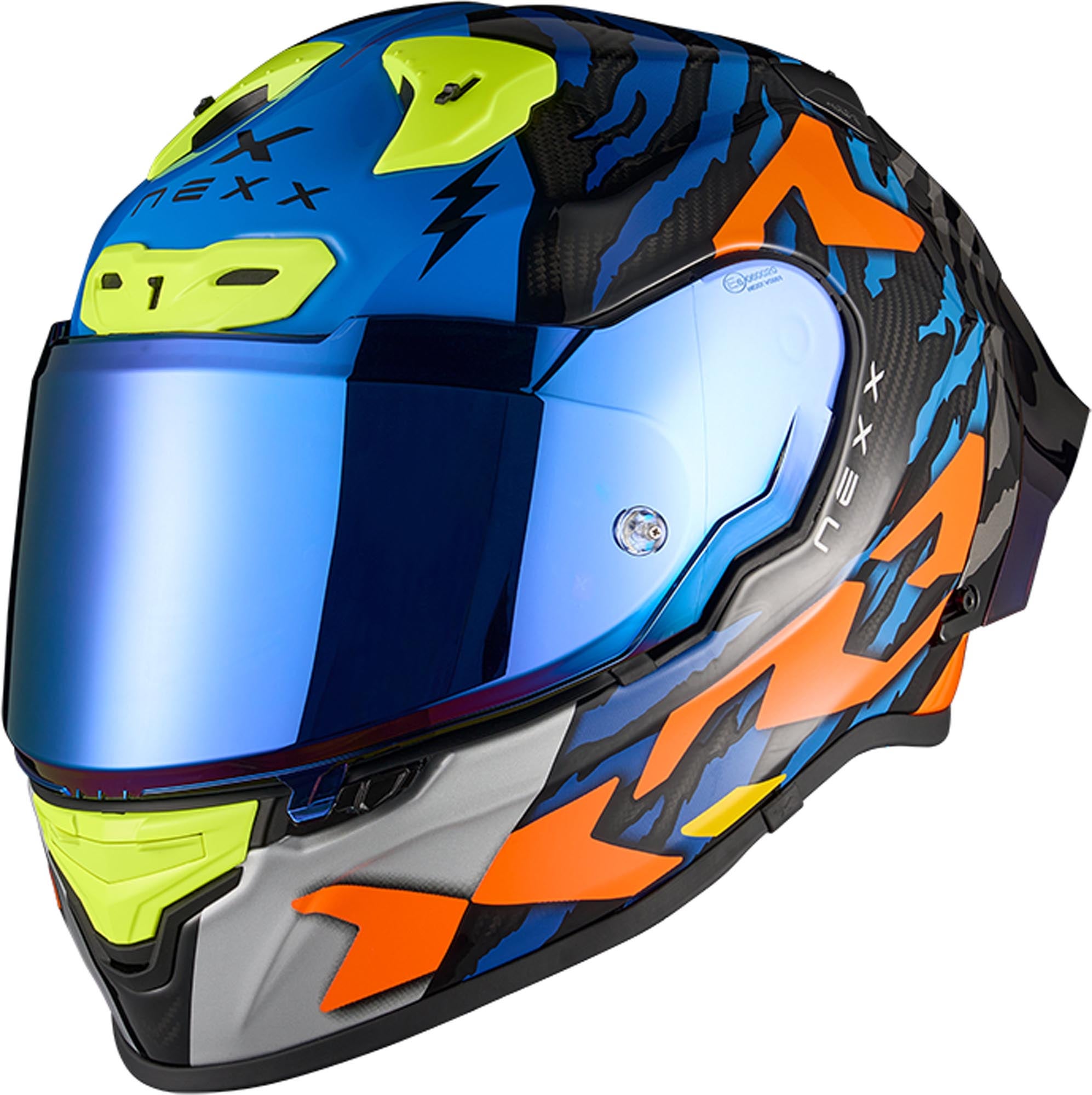 Nexx X.R3R Ziger Carbon Hełm pomarańczowo/niebieski S (55/56) Rysunek 1
