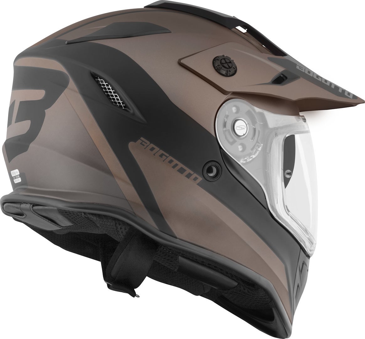 Bogotto H331 BT Tour EVO Bluetooth Enduro Helmet black matt/brown S Figure 10