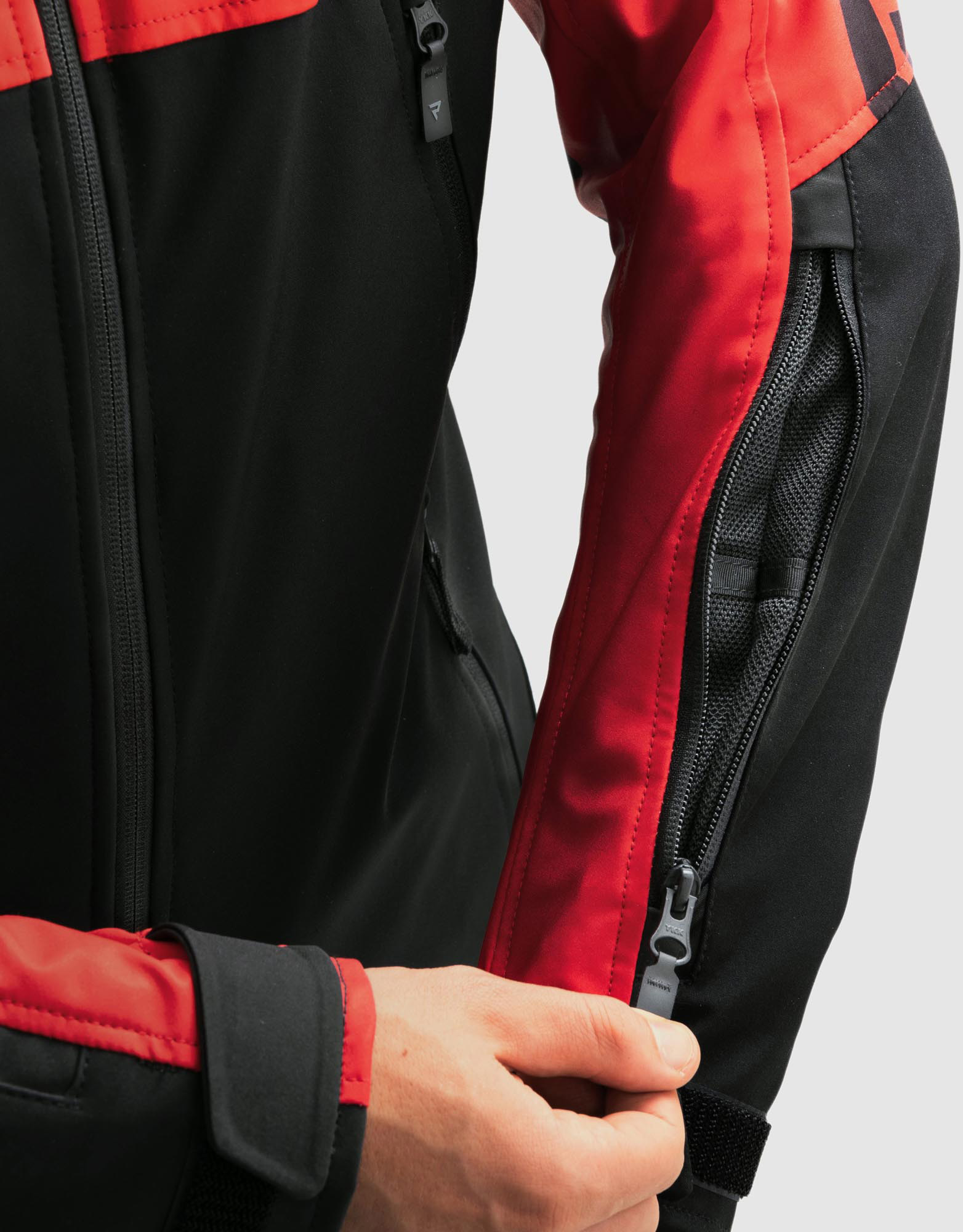 Rebelhorn Slash Softshell Veste textile moto imperméable noir/rouge 3XL Figure 4