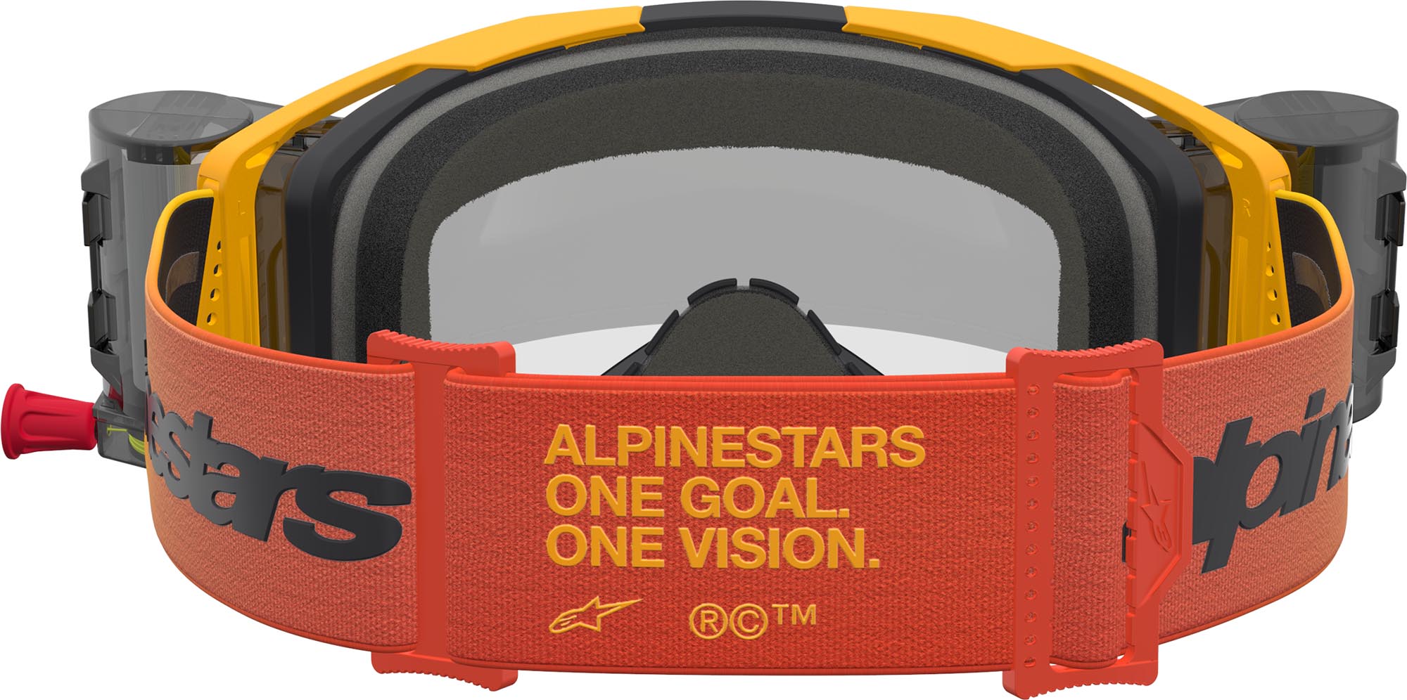 Alpinestars Vision 8 Amber Roll-Off Motocrossbriller gul/rød/sort Figur 2