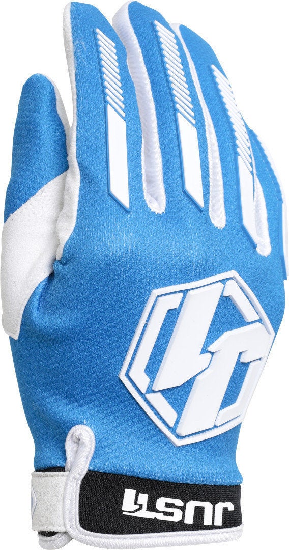 Just1 J-Force Luvas de motocross azul/branco M Figura 1