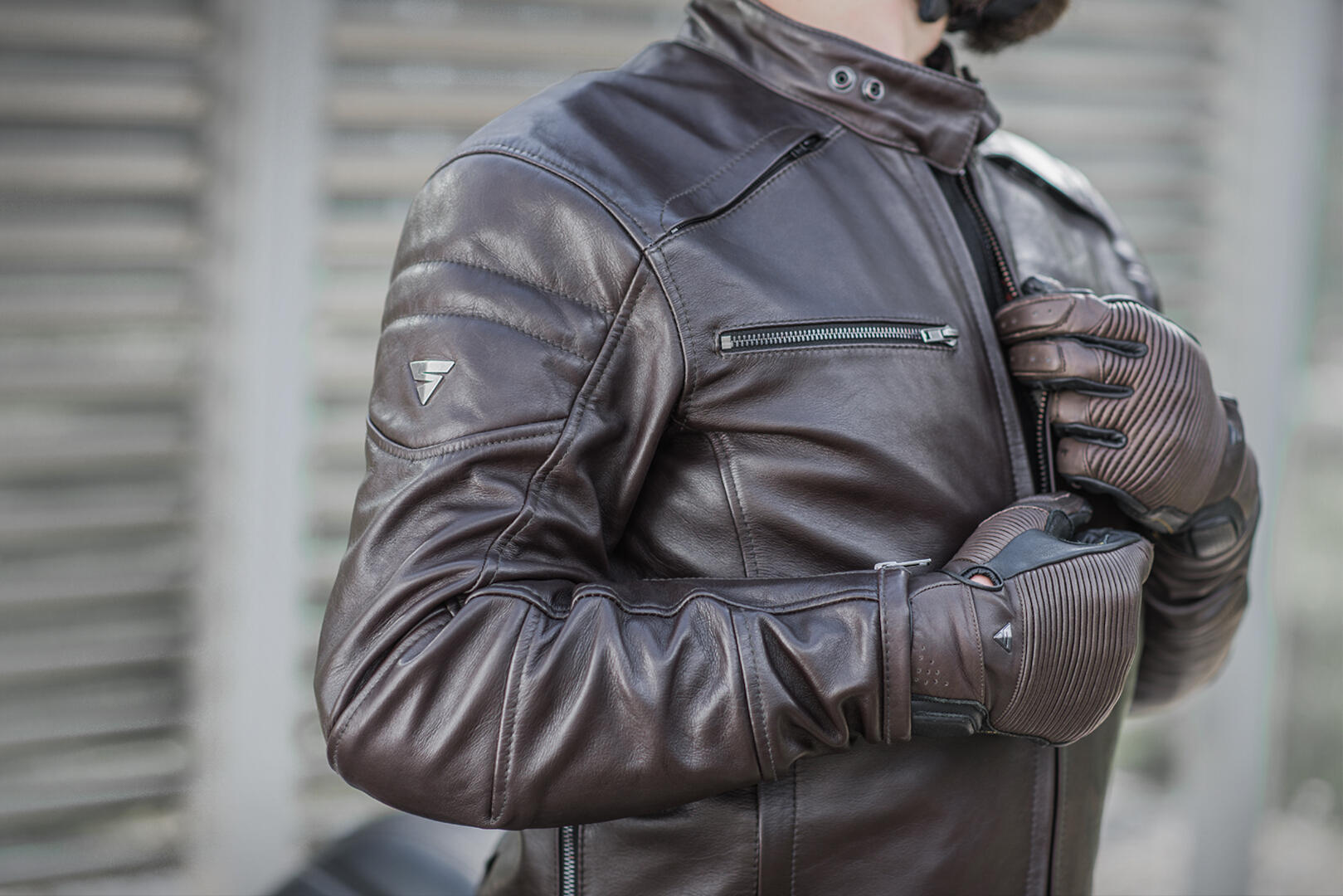 SHIMA Blake Motorcycle Leather Jacket brown XL Figure 5
