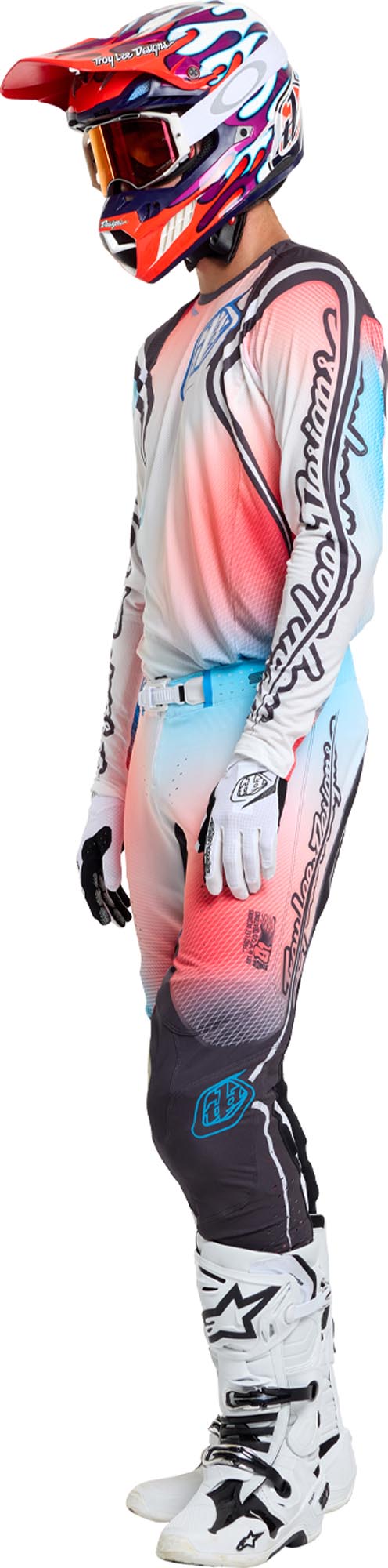 Troy Lee Designs SE Pro Wander Motocrosstrøje blå/hvid/sort/rød S Figur 14