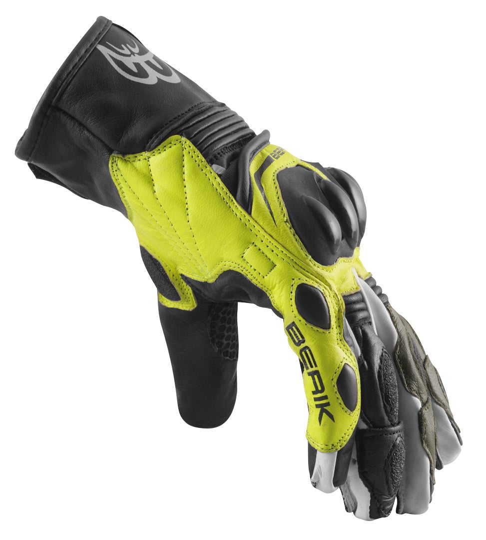 Berik Nador Motorcykel handsker sort/neon-gul/grøn L Figur 2