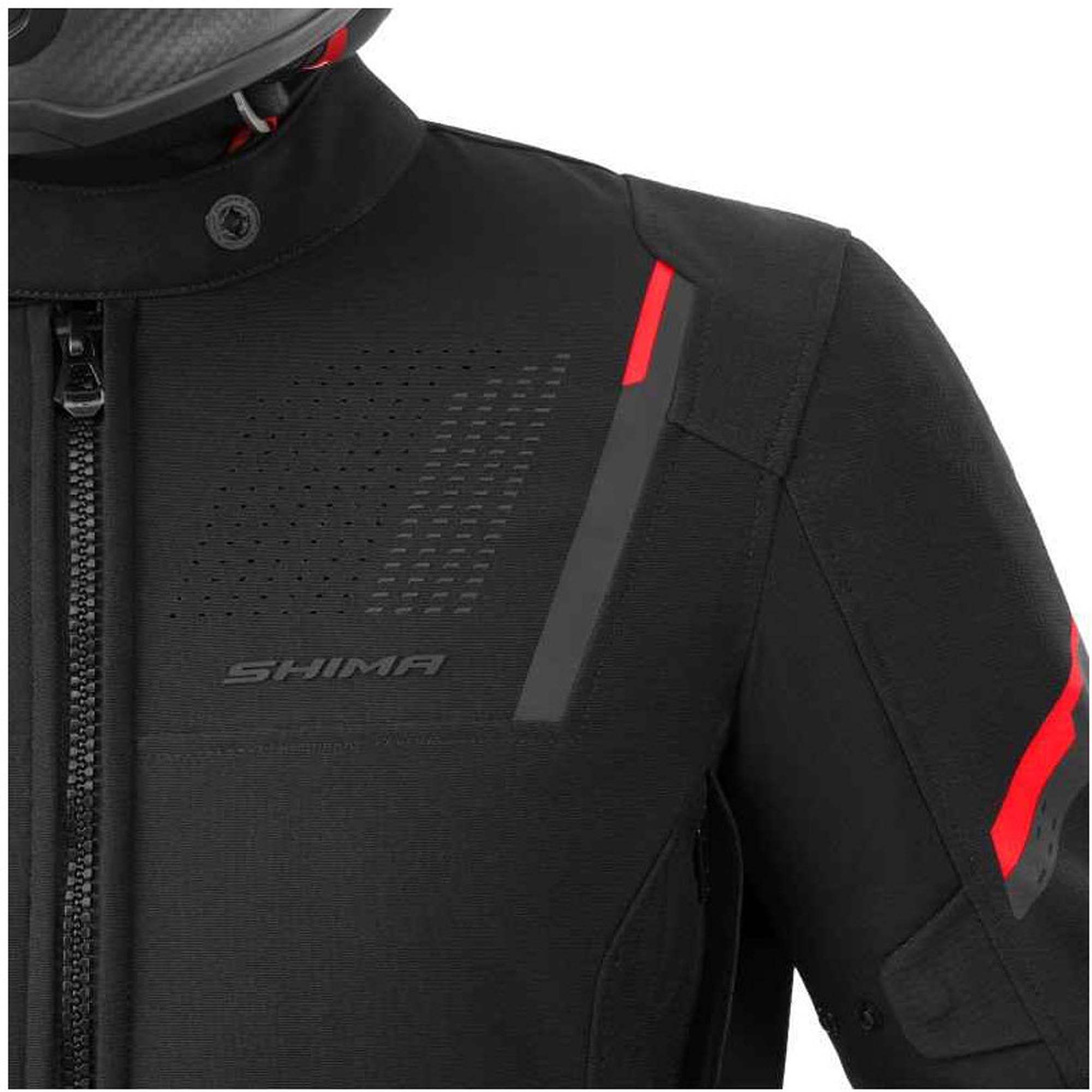 SHIMA Rush 3.0 Motorcykeltextiljacka svart/röd M Figur 17