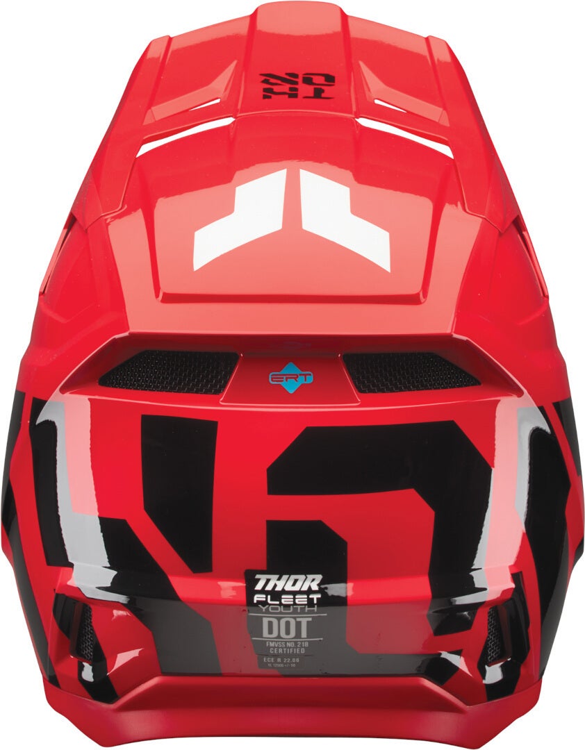 Thor Fleet Forge Kids Motocross Helmet red/black Y/M (50/51) Figure 3